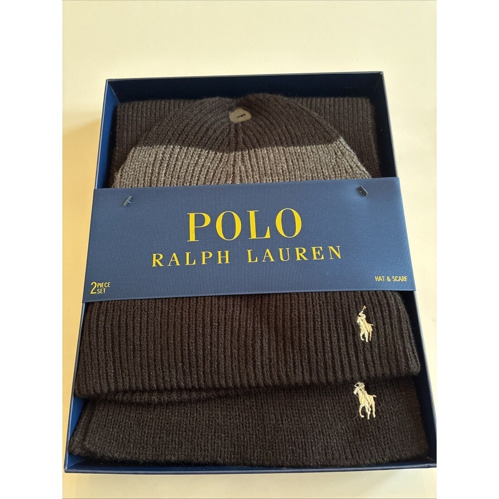 Polo Ralph Lauren  Wool-Blend Beanie & Scarf‎ Set